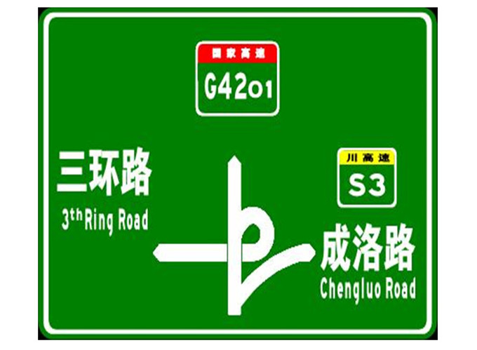 成都高速路方向指示牌